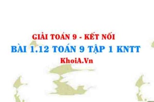 Bài 1.12 SGK Toán 9 tập 1 Kết nối tri thức